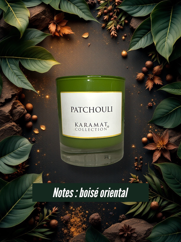 Bougie Parfumée – Senteur Patchouli Oriental Boisé 170gr