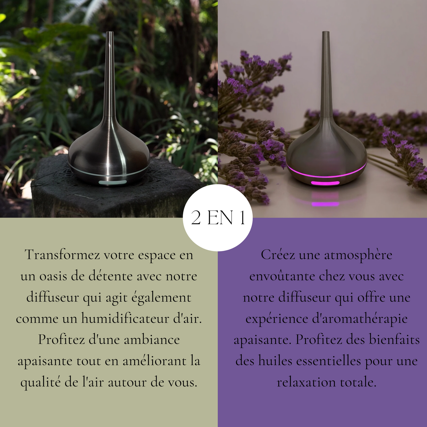 Diffuseur humidificateur d'aromathérapie