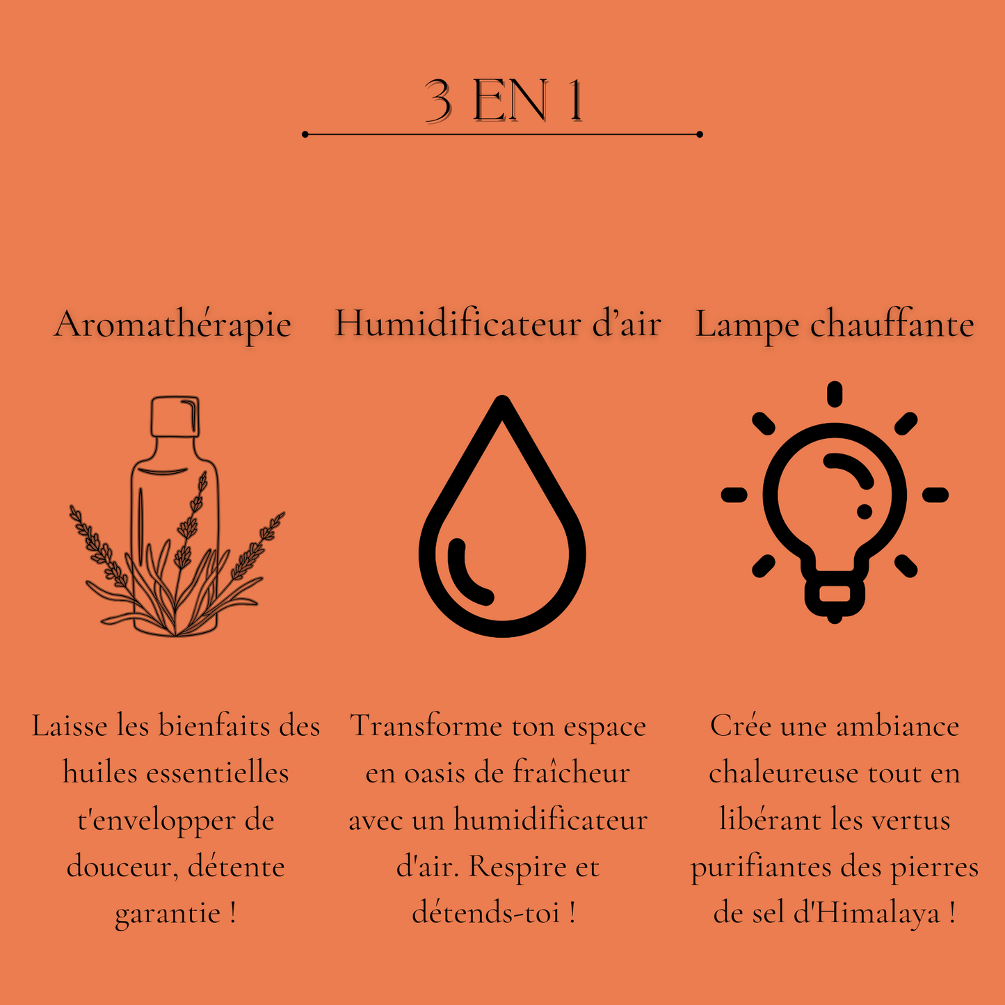 Diffuseur d'aromathérapie et sel d'himalaya