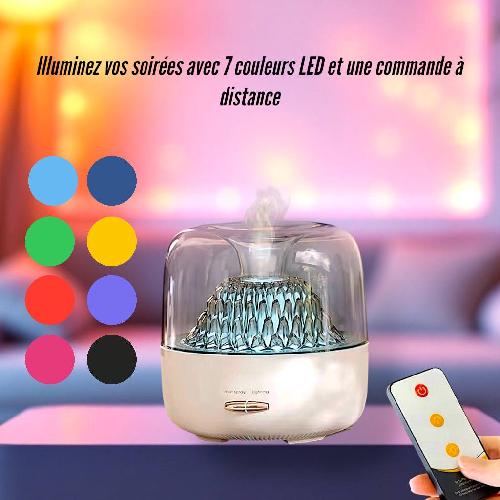 Diffuseur d'huiles essentielles 200ml avec LED et télécommande