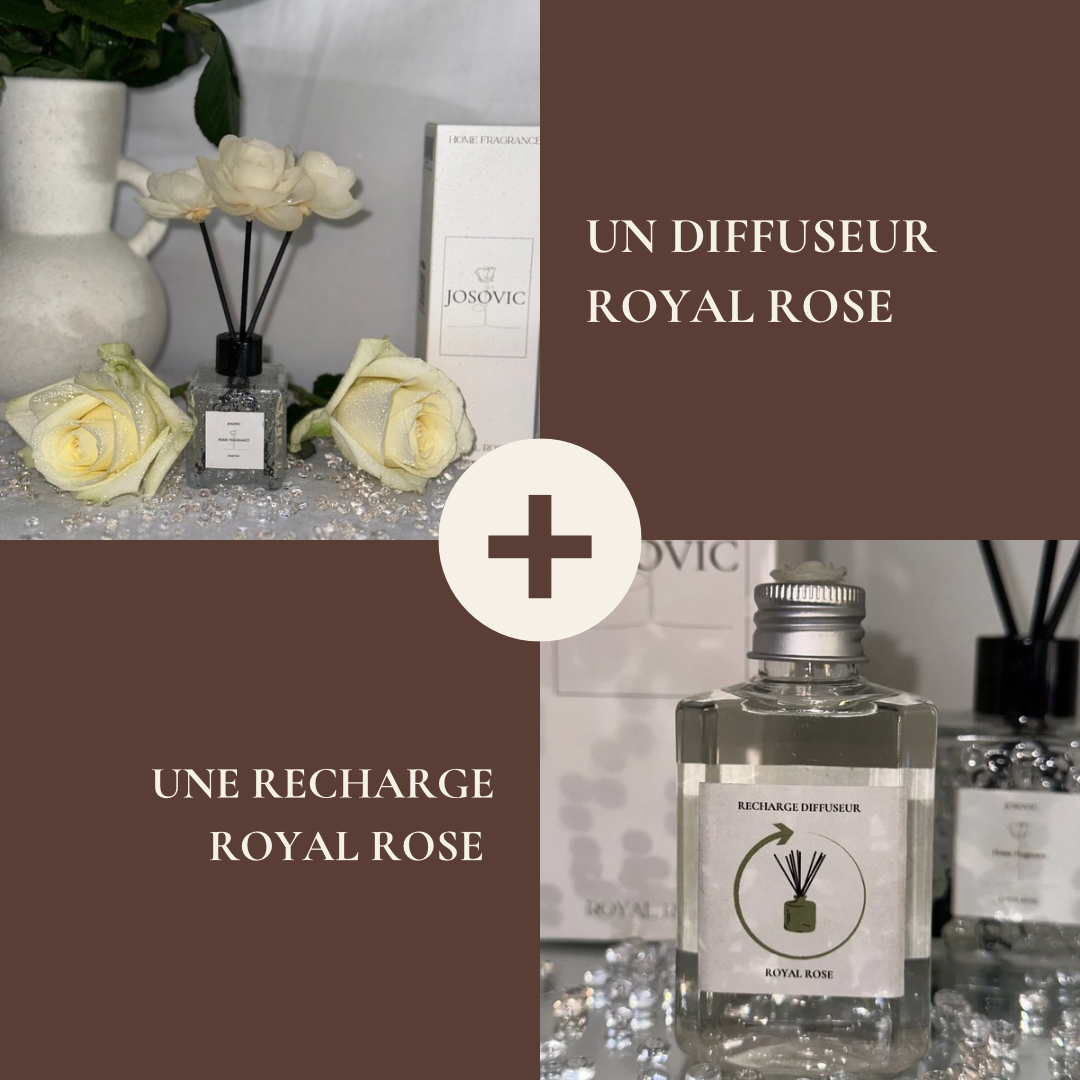 Pack Diffuseur Royal Rose + Recharge