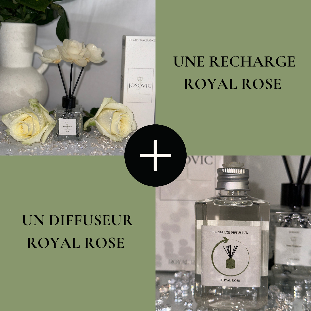 Pack Diffuseur Royal Rose + Recharge